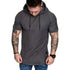Premium Men’s Short-Sleeve Hoodies: Casual Solid Color Sweatshirts for the Modern Man - Warms Hoodies