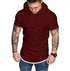 Premium Men’s Short-Sleeve Hoodies: Casual Solid Color Sweatshirts for the Modern Man - Warms Hoodies