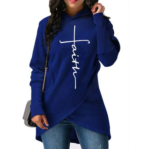 Premium Women’s Faith Inspired Hoodie: Long-Sleeved Pullover Sweatshirt - Warms Hoodies
