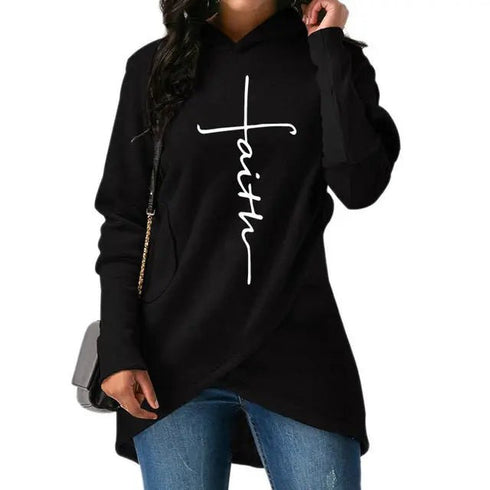Premium Women’s Faith Inspired Hoodie: Long-Sleeved Pullover Sweatshirt - Warms Hoodies