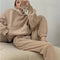 Premium Women’s Fleece Tracksuit: Hooded Sweatshirt and Jogging Pants - Casual Two-Piece Set - Warms Hoodies