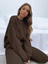Premium Women’s Two-Piece Lounge Set: Oversized Hoodie and Matching Sweatpants - Comfortable and Stylish - Warms Hoodies
