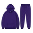 Solid Color, Long-Sleeved Hoodie and Sweatpants - Casual Two-Piece Set for Men and Women - Warms Hoodies