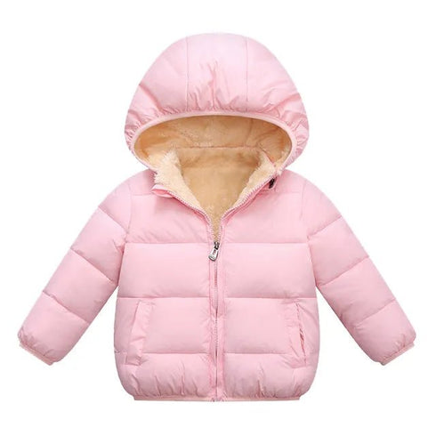 Thick Plush Winter Jackets for Boys and Girls - Fur Hooded Warm Outerwear, Kids Snowsuit Coats - Warms Hoodies