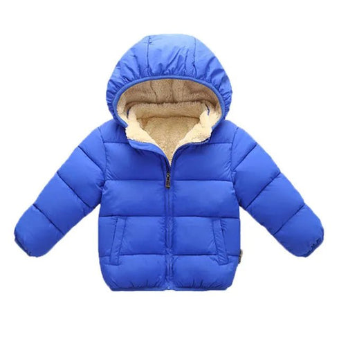 Thick Plush Winter Jackets for Boys and Girls - Fur Hooded Warm Outerwear, Kids Snowsuit Coats - Warms Hoodies