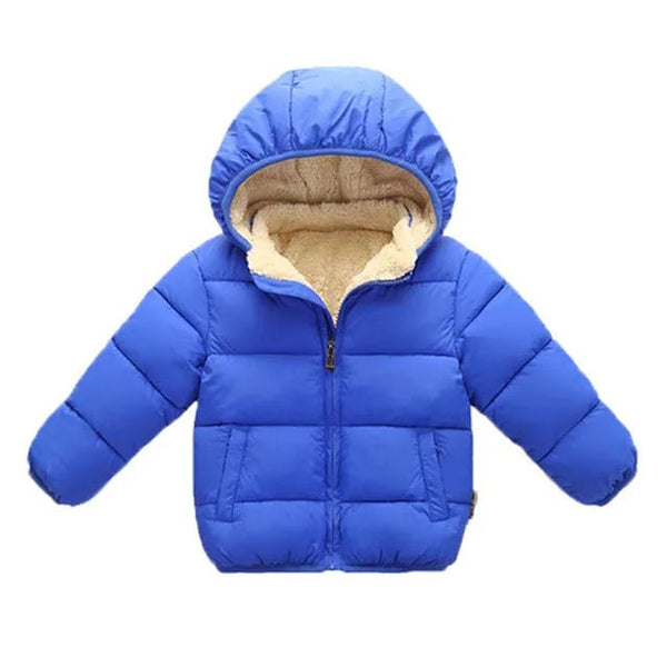 Thick Plush Winter Jackets for Boys and Girls - Fur Hooded Warm Outerwear, Kids Snowsuit Coats - Warms Hoodies