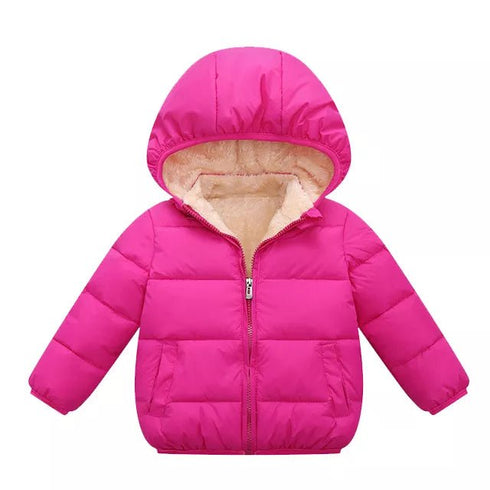 Thick Plush Winter Jackets for Boys and Girls - Fur Hooded Warm Outerwear, Kids Snowsuit Coats - Warms Hoodies