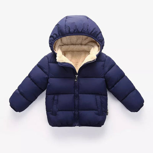 Thick Plush Winter Jackets for Boys and Girls - Fur Hooded Warm Outerwear, Kids Snowsuit Coats - Warms Hoodies