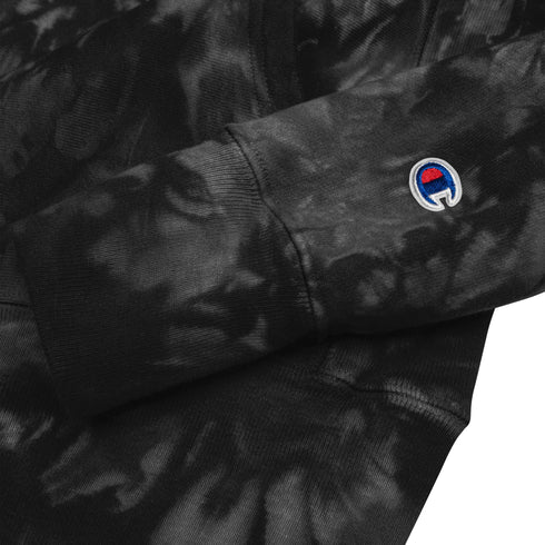 Men's Powerblend Fleece Hoodie | Champion | Tie-Dye | Team Arch