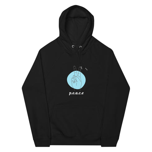 Women Hoodies Sustainable Style & Comfort: Peace Eco Raglan Hoodie