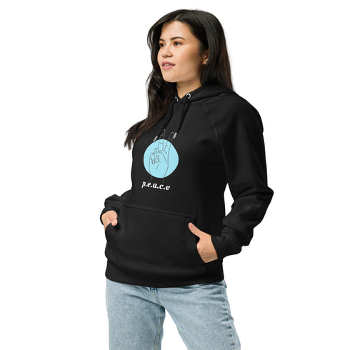 Women Hoodies Sustainable Style & Comfort: Peace Eco Raglan Hoodie