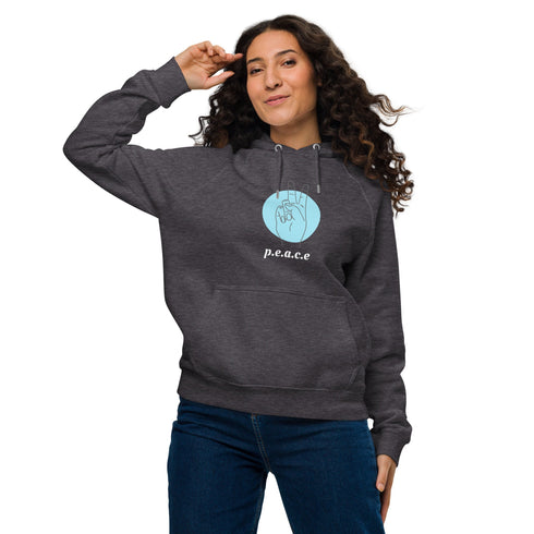 Women Hoodies Sustainable Style & Comfort: Peace Eco Raglan Hoodie