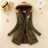 Women's Autumn-Winter Cotton Jacket - Slim Padded Coat, Hooded, Embroidery, Warm Overcoat, Fashion Parkas - Warms Hoodies