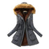 Women's Autumn-Winter Cotton Jacket - Slim Padded Coat, Hooded, Embroidery, Warm Overcoat, Fashion Parkas - Warms Hoodies