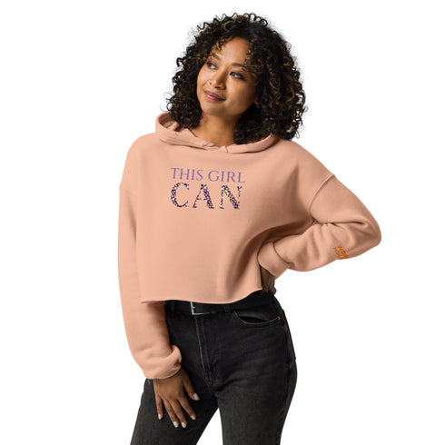 Cropped Hoodie with Embroidered This Girls Can design : Elevate Your Everyday Look