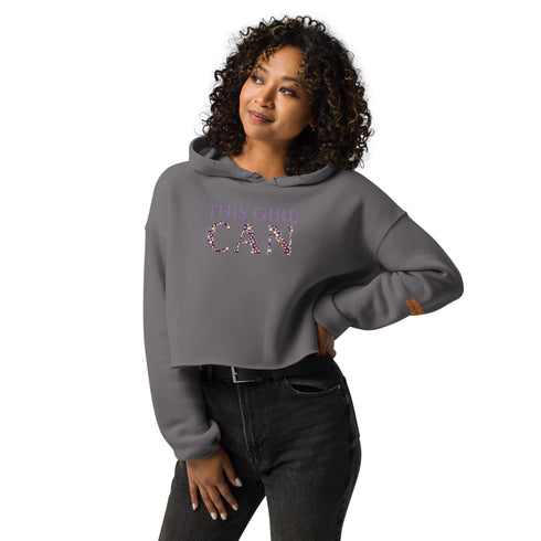 Cropped Hoodie with Embroidered This Girls Can design : Elevate Your Everyday Look