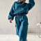 Women’s Hooded Tracksuit Two-Piece Set with Drawstring Sweatpants and Pullover Hoodie - Warms Hoodies