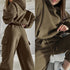 Women’s Hooded Tracksuit Two-Piece Set with Drawstring Sweatpants and Pullover Hoodie - Warms Hoodies