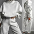 Women’s Hooded Tracksuit Two-Piece Set with Drawstring Sweatpants and Pullover Hoodie - Warms Hoodies