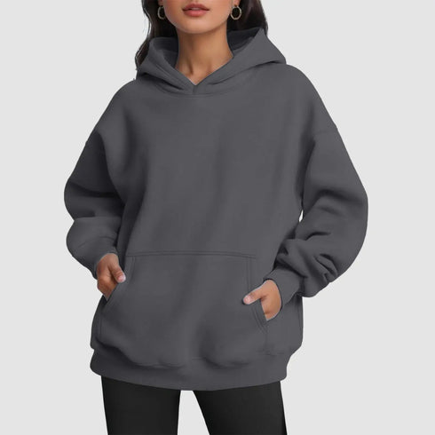 Women’s Oversized Sweatshirt: Comfy Casual Loose Lightweight Hoodie, Fleece Pullover Top, Ideal for Fall and Winter - Warms Hoodies