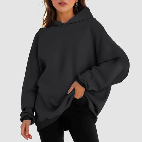 Women’s Oversized Sweatshirt: Comfy Casual Loose Lightweight Hoodie, Fleece Pullover Top, Ideal for Fall and Winter - Warms Hoodies