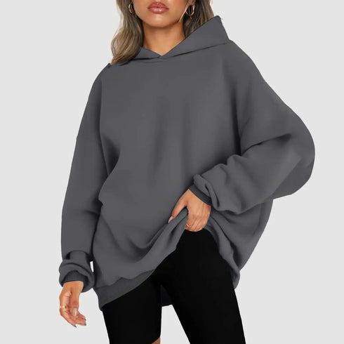 Women’s Oversized Sweatshirt: Comfy Casual Loose Lightweight Hoodie, Fleece Pullover Top, Ideal for Fall and Winter - Warms Hoodies