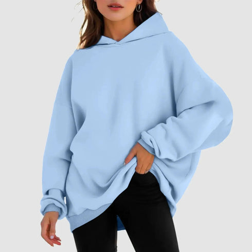 Women’s Oversized Sweatshirt: Comfy Casual Loose Lightweight Hoodie, Fleece Pullover Top, Ideal for Fall and Winter - Warms Hoodies
