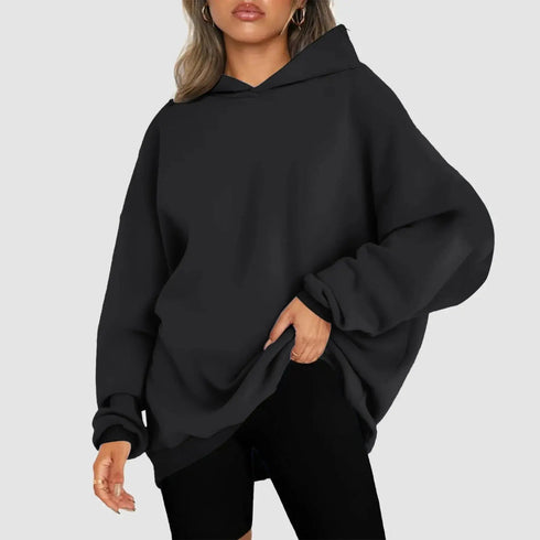 Women’s Oversized Sweatshirt: Comfy Casual Loose Lightweight Hoodie, Fleece Pullover Top, Ideal for Fall and Winter - Warms Hoodies