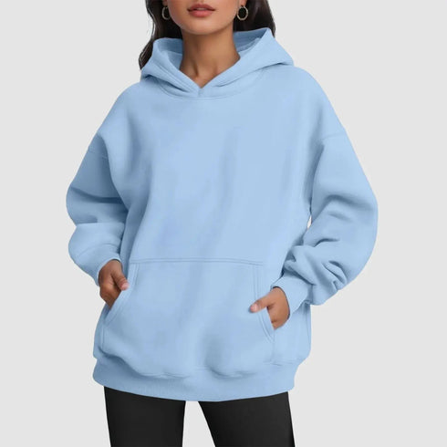 Women’s Oversized Sweatshirt: Comfy Casual Loose Lightweight Hoodie, Fleece Pullover Top, Ideal for Fall and Winter - Warms Hoodies