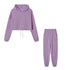 Women’s Winter and Autumn Two-Piece Tracksuit - Oversized Sweatshirt Solid Color Sportswear Hoodie - Warms Hoodies