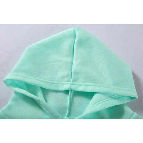 Women’s Winter and Autumn Two-Piece Tracksuit - Oversized Sweatshirt Solid Color Sportswear Hoodie - Warms Hoodies