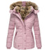 Women's Winter Parka Coat - Slim Fit, Hooded, Cotton-Polyester Blend, Fleece-Lined, Long, with Pockets - Warms Hoodies