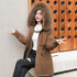 Women's Winter Parka - Long Fashion Coat with Wool Liner, Hooded, Fur Collar, Slim Fit, Warm Padded Snow Wear - Warms Hoodies